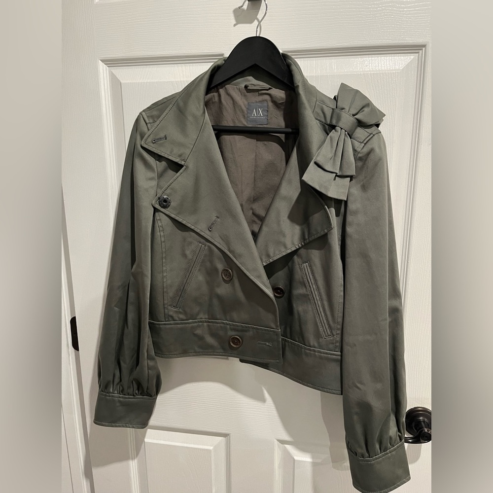 A/X Armani Exchange crop jacket with Bow Detail XL